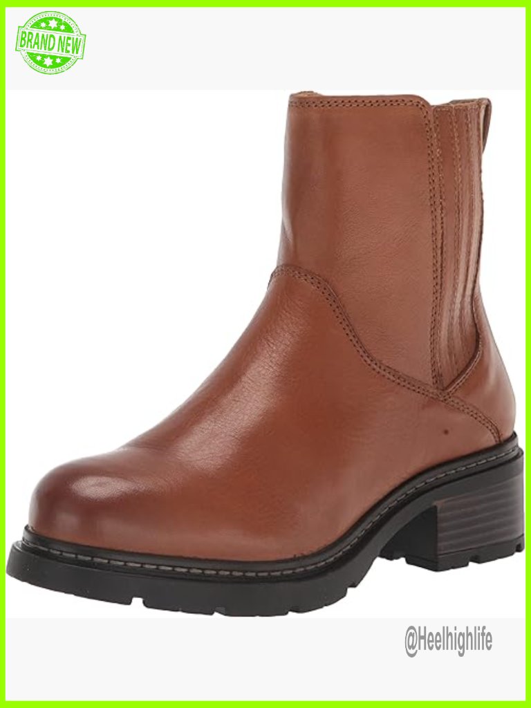 Leather Ankle Boots With Cushioned Footbed, Rugged Sole, Side Zipper